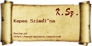 Kepes Szimóna névjegykártya